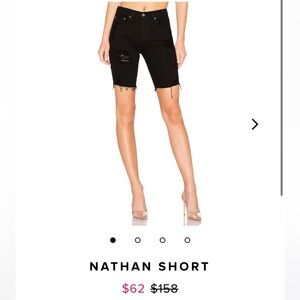 Lovers and Friends Nathan High rise cut off short in black